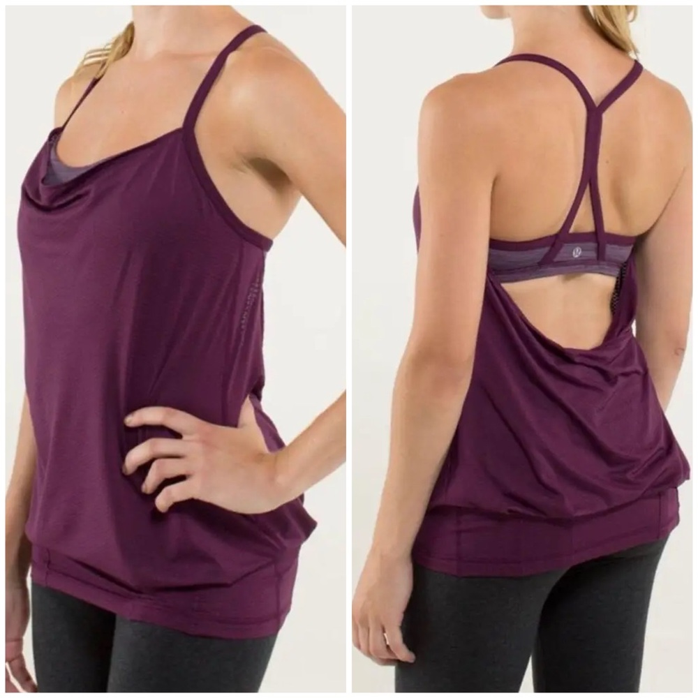 Lululemon C.Y.B Burgundy Tank‎ To Size 6